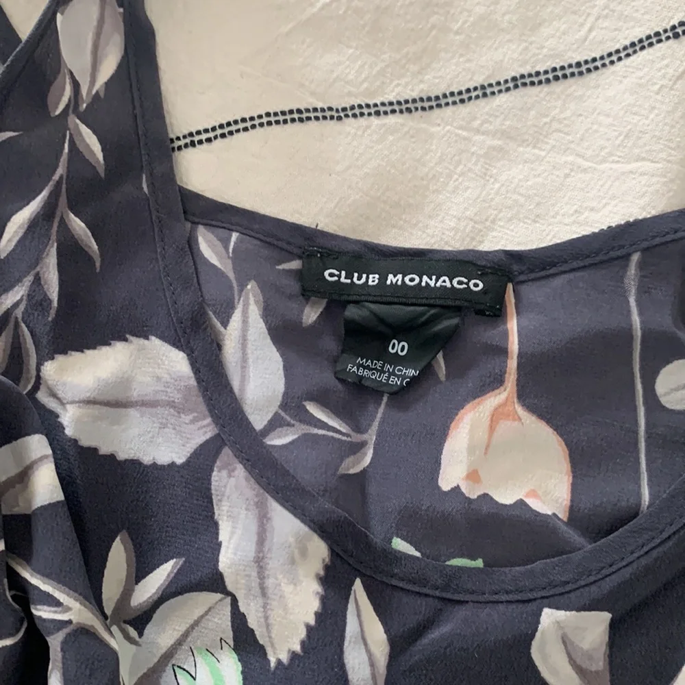 Club Monaco Sleepwear 100% Silk Mini Dress. Size 00 - Picture 7 of 9